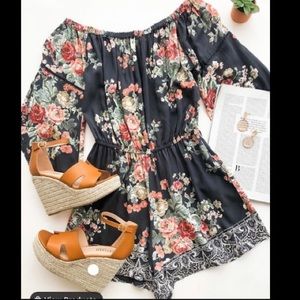 NWOT! Beautiful floral romper